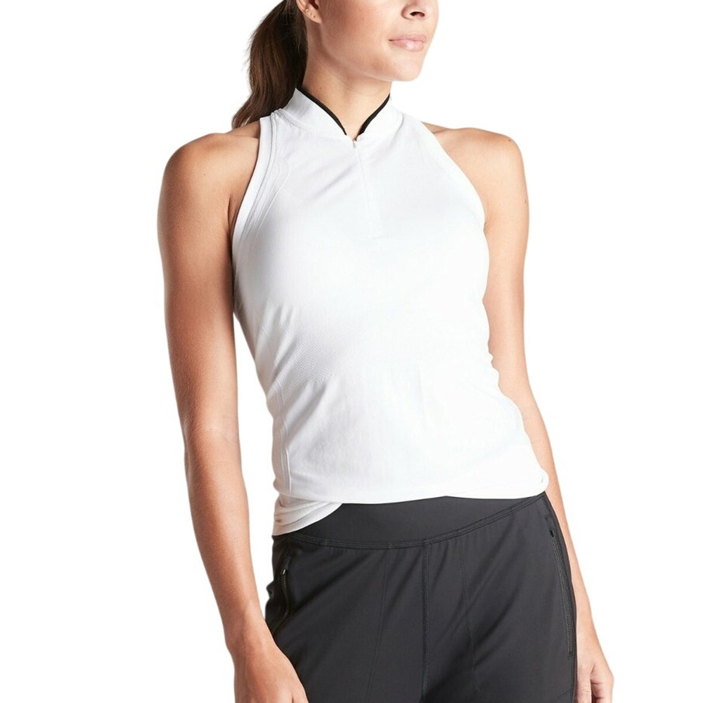 Athleta Momentum Polo Tank Top Bright White Women's Size Small New With Tags